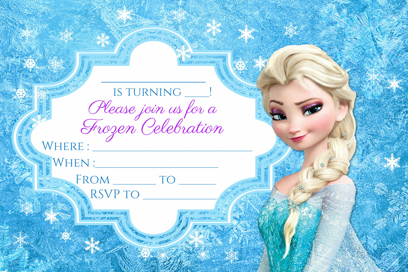 FREE Frozen Party Invitation Instant Download Encore Kids Parties